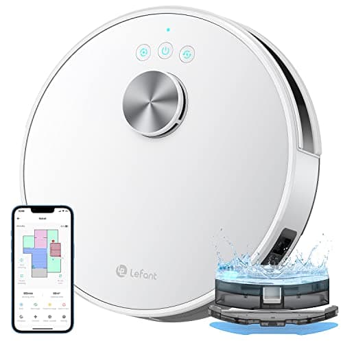 Lefant M1 Robot Vacuum and Mop 2-in-1 with LiDAR Navigation, Powerful Hoover with Deep Clean, Multi-Level Mapping, Virtual Zones, Wi-Fi/App/Alexa Control, Ideal for Pet Hair, Carpets & Hard Floors