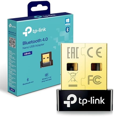 TP-Link Nano USB Bluetooth 4.0 Adapter for PC Laptop Desktop Computer, Long Range Bluetooth Dongle/Receiver for Windows 10/8.1/8/7/XP, Plug and Play (UB4A), Black