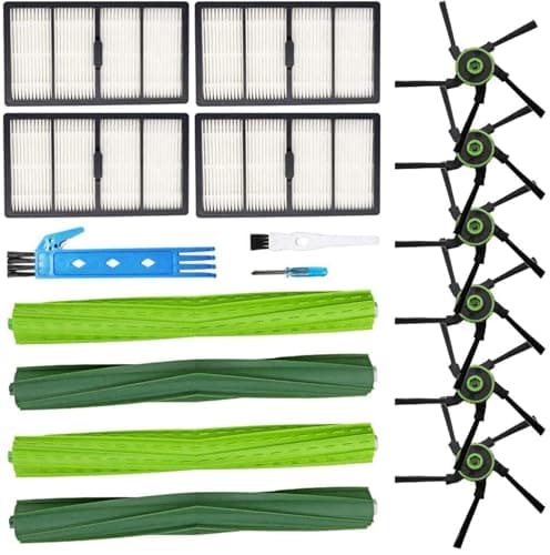 BSDY YQWRFEWYT Replacement Parts Fit for iRobot Roomba s9 (9150) s9 + s9 Plus (9550) Series Wi-Fi Robot Vacuum Cleaner Kits (2 Rubber brushes 4 filters 6 Side brushes)